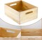 Large Wooden Box with Hand Holes, 15 x 12 x 7 Inches Unfinished Pine Wood Box for DIY Craft Arts Hobbies and Home Storage